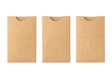 Fototapeta premium Kraft paper sleeves displaying eco friendly blank card holders