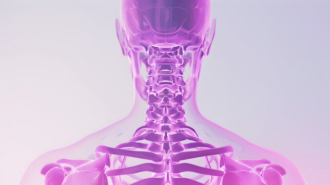 Human spine and skull anatomy