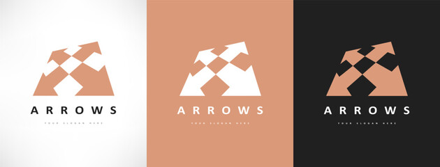 Arrows logo vector. Design illustration.