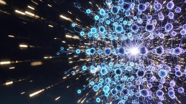 Neural network graphics and machine learning models symbolizing AI powered solutions and advanced technologies concept as Neural network graphics and machine learning models represent AI powered solut