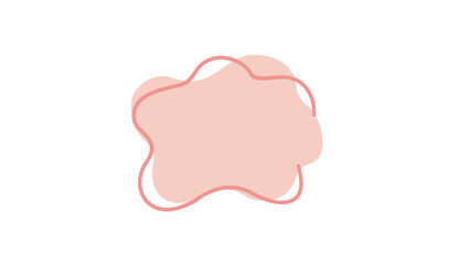 Abstract Pink Organic Fluid Blob Shape Vector Illustration