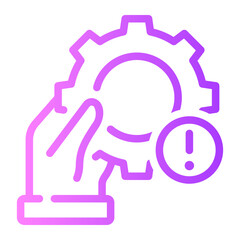 warning gradient icon