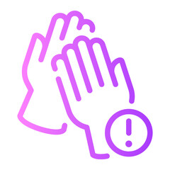 Obraz premium warning gradient icon