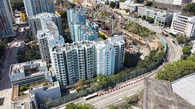 Pak Tin Estate towers rise above hilly Shek Kip Mei Feb 11 2026
