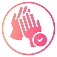 Obraz premium check gradient icon