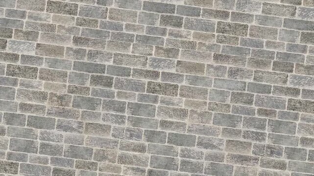 Gray brick wall texture with white mortar, seamless pattern background for design and decoration
