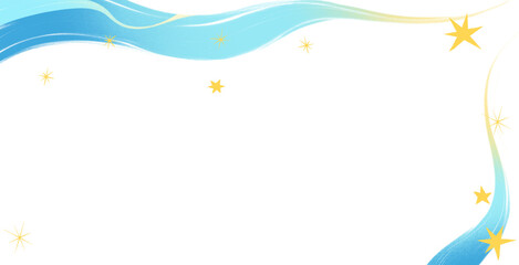 Fantasy ethereal background with wavy shapes and sparkling starlight © rama