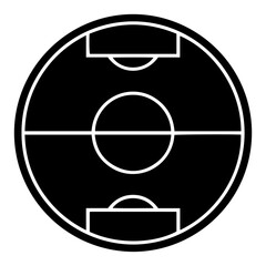 Circular soccer field pitch icon for sports logo or emblem design © Mago