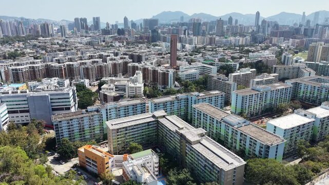 Nam Shan Estate blocks sit beside Shek Kip Mei Feb 11 2026