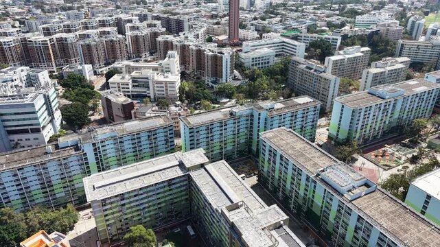 Nam Shan Estate blocks sit beside Shek Kip Mei Feb 11 2026