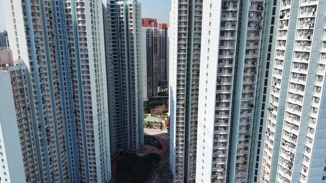 Pak Tin Estate towers rise above hilly Shek Kip Mei Feb 11 2026