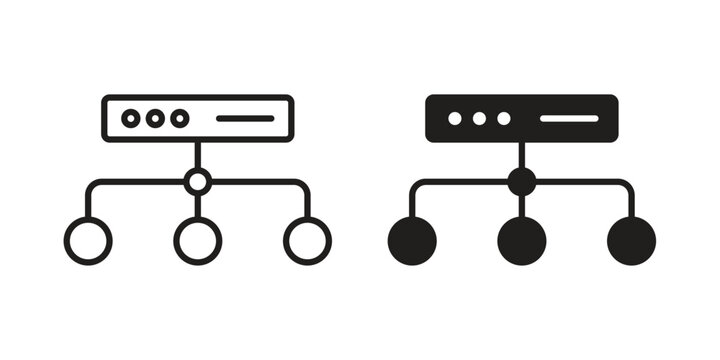 Proxy server icons suitable for infographics, websites and print media and interfaces. Line vector icon.