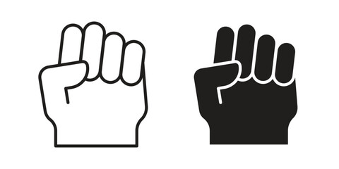 Obraz premium Rebellion icons suitable for infographics, websites and print media and interfaces. Line vector icon.