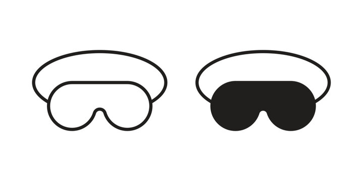 Sleeping mask icons suitable for infographics, websites and print media and interfaces. Line vector icon.