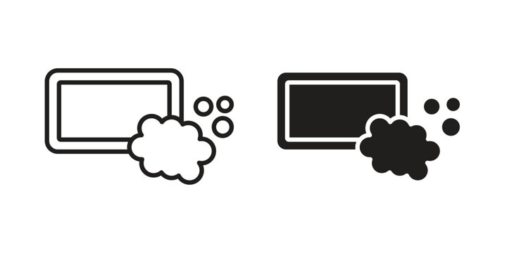 Soap cleaning icons suitable for infographics, websites and print media and interfaces. Line vector icon.