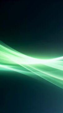 Vertical video: Playback starting green ribbon moving diagonally on phone lockscreen, showing glow