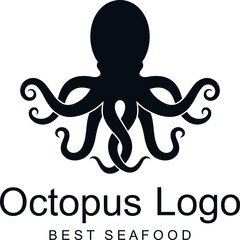 Octopus logo. Isolated octopus on white background