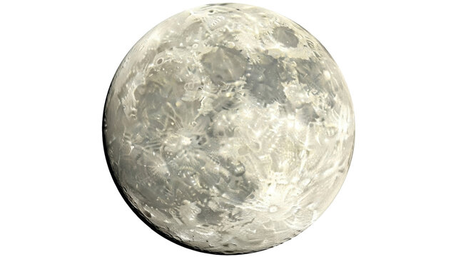 Isolated icy world of Ganymede, the largest moon in the solar system, no atmosphere