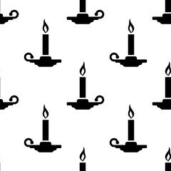 Candle Holder Seamless Pattern