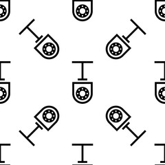 Cctv Security Camera Icon Design, Video Surveillance Seamless Pattern