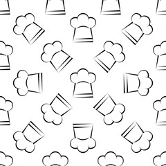 Chef Hat Icon Seamless Pattern, Chef Hat