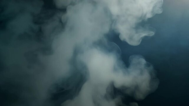 Mysterious Smoke Clouds Floating in Dark Night Sky Without Brand Elements