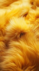 Close-up view of soft, fluffy fur texture, showcasing vibrant color and intricate details, perfect for backgrounds, textiles, or design projects emphasizing warmth and comfort