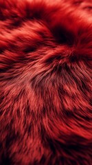 Fototapeta premium Close-up view of soft, fluffy fur texture, showcasing vibrant color and intricate details, perfect for backgrounds, textiles, or design projects emphasizing warmth and comfort
