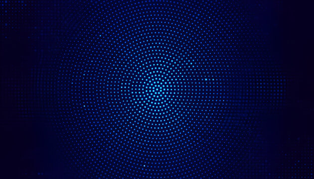 Blue dots forming a spiral pattern