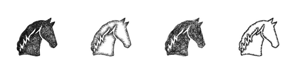 Sketch mane icon design set © David Zydd