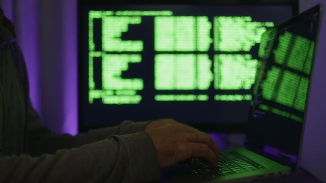 Developer coding in nighttime quiet, Programmer diligently working during late evening hours, Independent developer concentrating on software development amidst calm and peaceful nighttime atmosphere