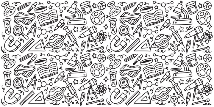 Hand drawn science element doodle vector illustration