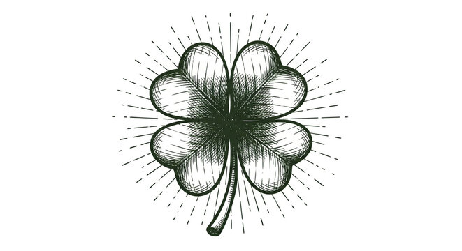 Happy St Patricks Day Sparkle Four Leaf Clover Burst JPG | Adobe Photoshop Tutorial JPG