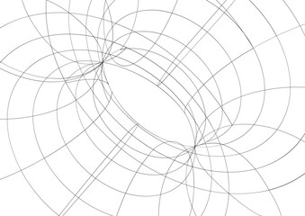 Obraz premium Wave wracked surface. Moving energetic grid structure of fine lines. Simple black and white dynamic vector background