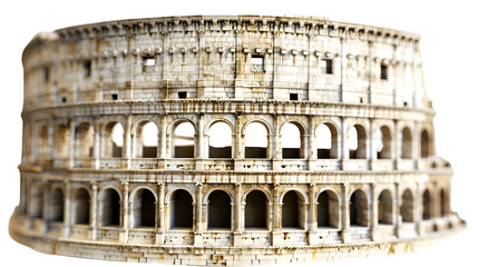 Fototapeta premium Detailed miniature roman colosseum with refined stone texture for historical design projects