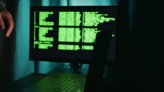Malware analysis process, Expert examines malicious software thoroughly, Computer security specialist utilizes sandbox tools to analyze harmful software comprehensively in controlled setting scene