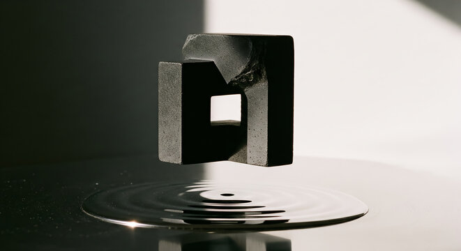 SUSPENDED SLAB OF ANAMORPHIC JETSTONE GEOMETRY