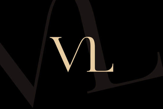 VL or LV letter logo icon design. Classic style luxury initials monogram.
