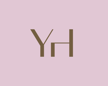 YH letter logo icon design. Classic style luxury initials monogram.