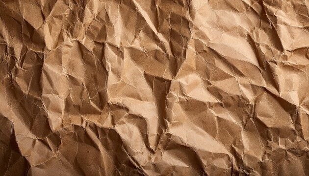 recycle brown paper crumpled texture old paper surface for background