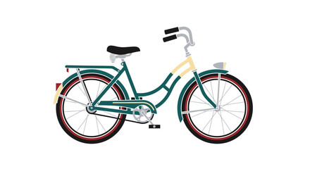 Fototapeta premium Vintage bicycle illustration on white a retro vector design element