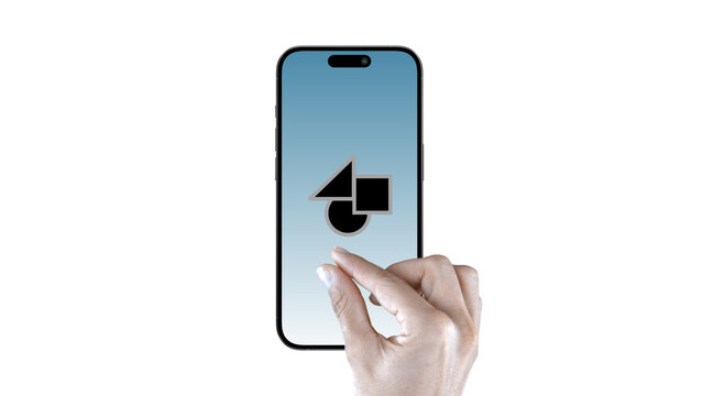 Mobile Vertical Zoom Out &ndash; Smartphone Screen Presentation with Hand Gestures, Swipe Scroll Tap Click Animation, Vertical App UI UX Showcase, Social Media Story Template