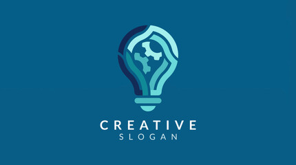 An innovative logo design featuring a light bulb with a brain motif, symbolizing creativity and idea generation suited for tech and educational brands. © free
