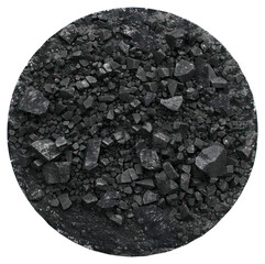 Fototapeta premium PNG Abstract circular black stone texture