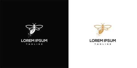 Minimalist Bee Logo Design - Elegant Honeybee Vector for Branding  Natural Products. © Ilinois