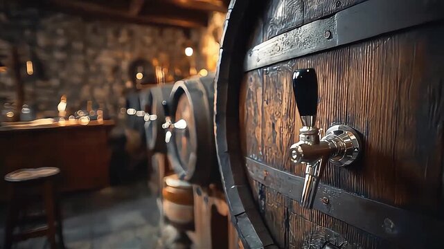 A warm, inviting bar scene with rustic charm, perfect for wine enthusiasts and cozy gatherings.