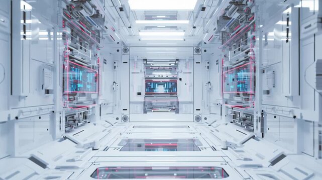 Macro shot of compact thermal storage visualization panel auto balanced by AI, clean minimal future domestic lab aesthetic, off grid smart home