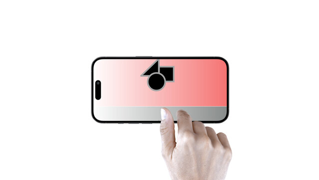 Mobile Horizontal Scroll Down Double &ndash; Smartphone Screen Presentation with Hand Gestures, Swipe Scroll Tap Click Animation, Vertical App UI UX Showcase, Social Media Story Template