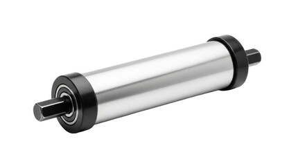 Industrial Roller with Hexagonal Shaft and Bearings - Photo-realistic Studio Shot of a Conveyor System Component