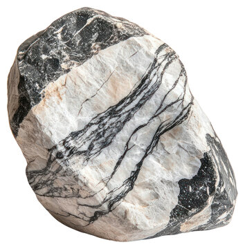PNG Migmatite Boulder mineral pattern white.